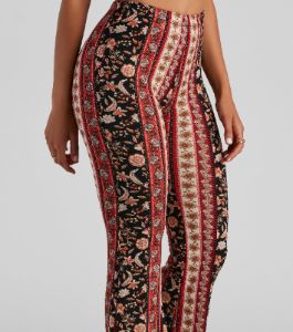 Boho Moment Floral Flare Pants sold by Windsor