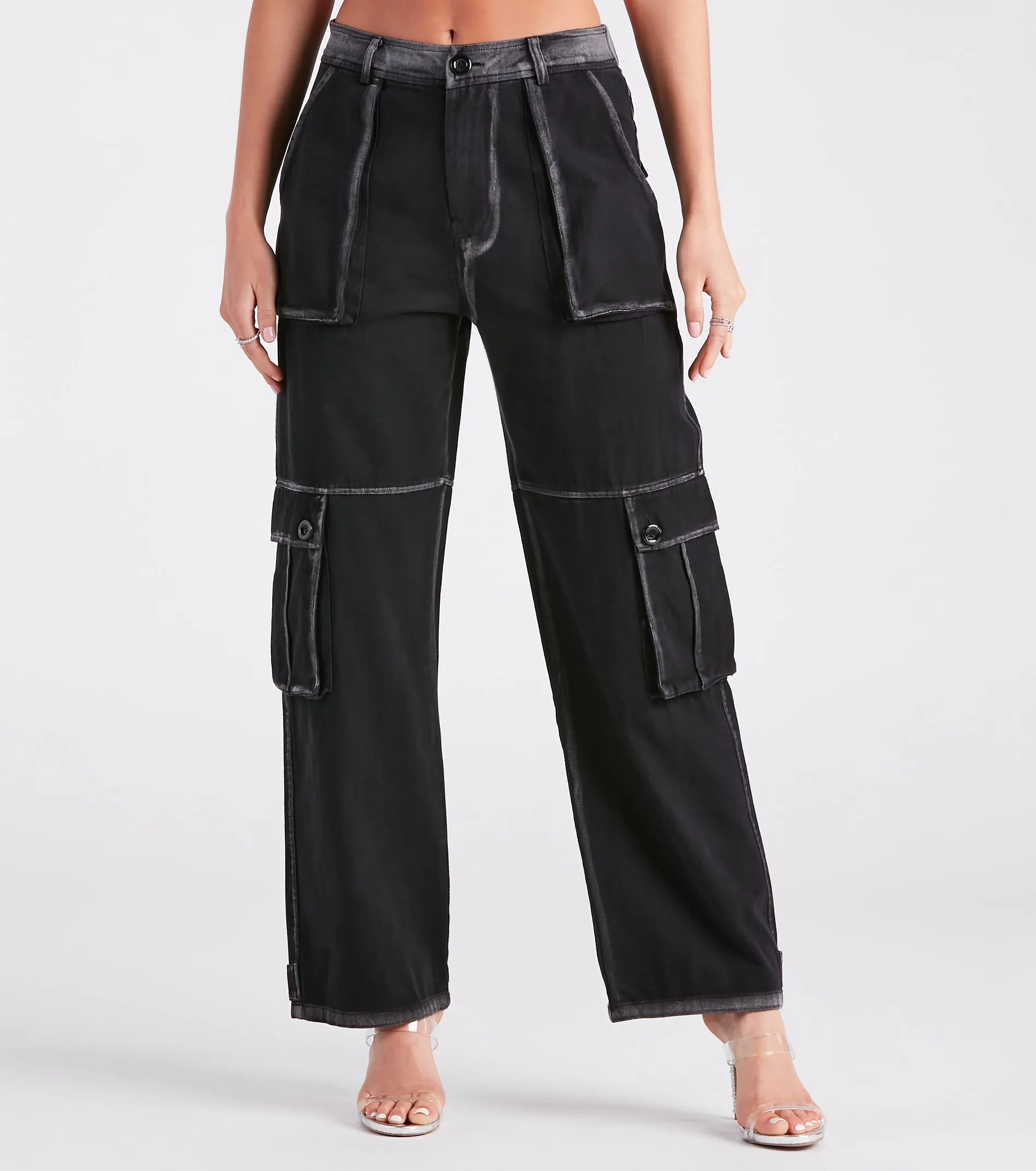 Casual Hangout Straight-Leg Cargo Pants sold by Windsor
