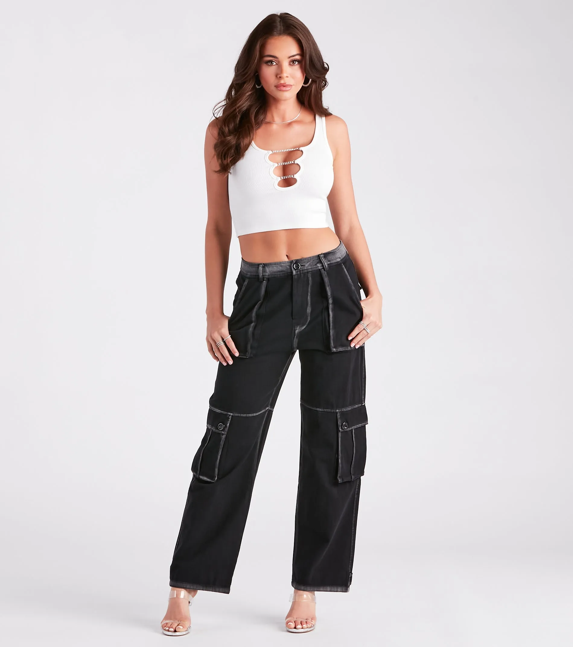 Casual Hangout Straight-Leg Cargo Pants sold by Windsor product image thumbnail 2