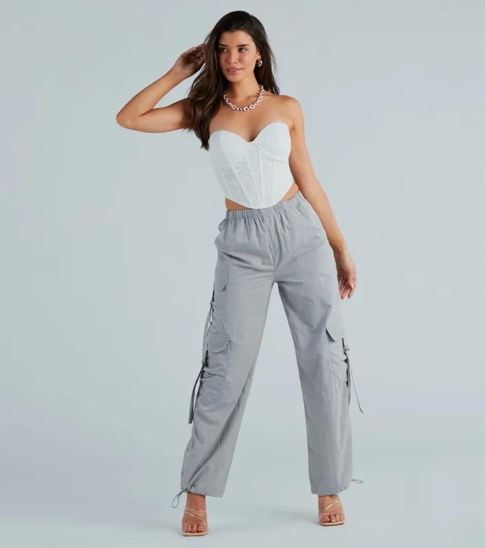 CLEARANCE - Effortless Edge Wide-Leg Cargo Pants sold by Windsor