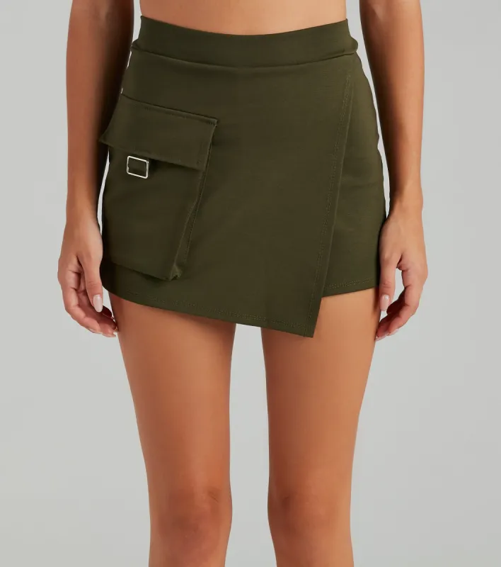 Style Notes Ponte Cargo Mini Skort sold by Windsor