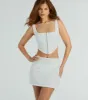 Effortless Charm High Rise Eyelet Lace Mini Skirt sold by Windsor