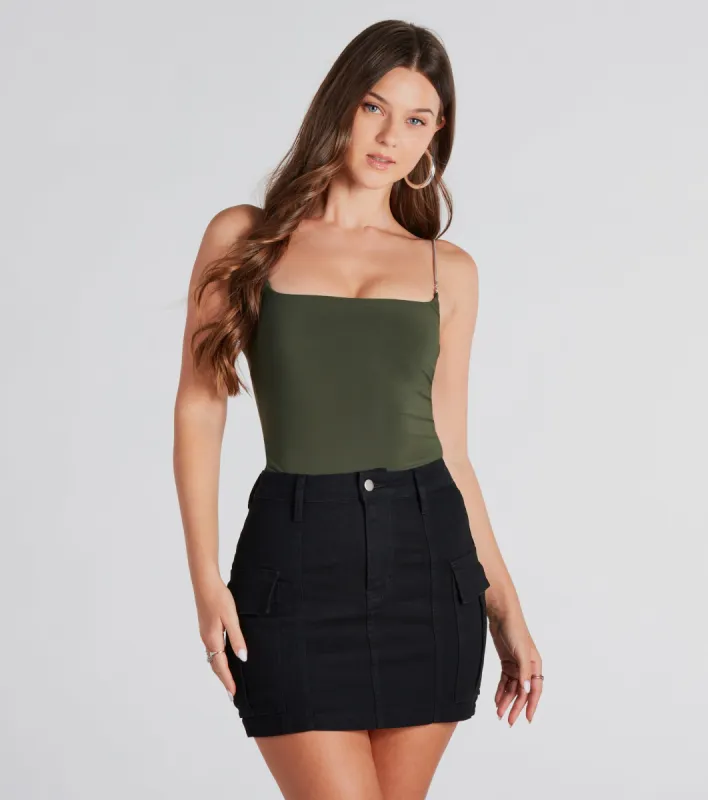 Strike An Attitude Chain Strap Bodysuit sold by Windsor