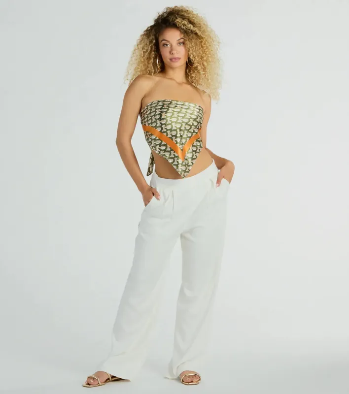 Luxe Flair Woven Loop Satin Scarf sold by Windsor