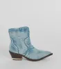 Cowgirl Charm Rhinestone Western Denim Booties sold by Windsor