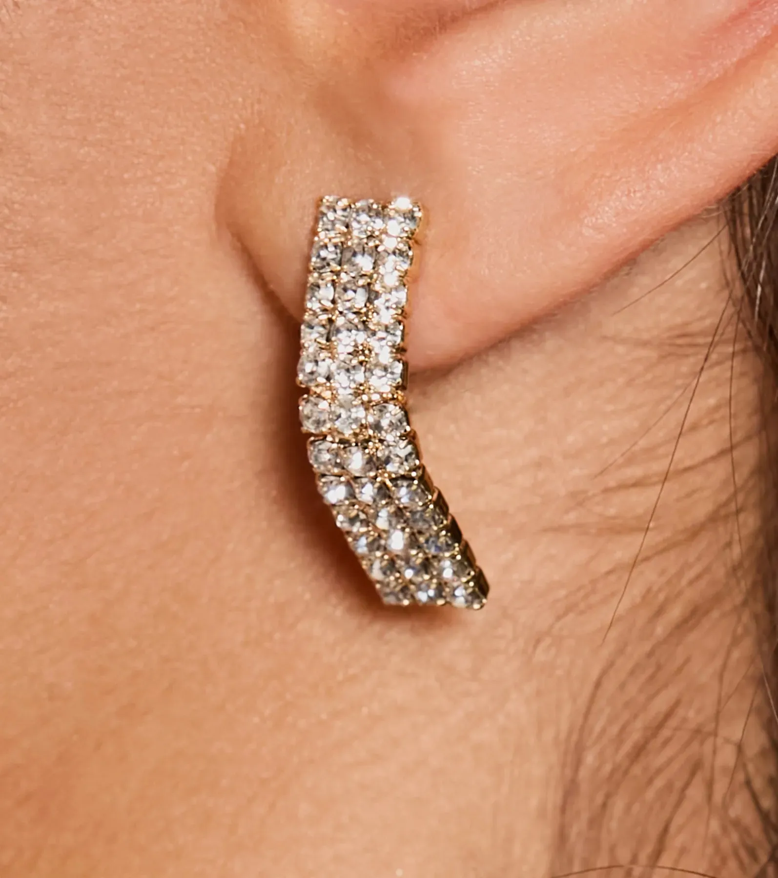 Luxurious Rhinestone Choker Necklace And Earrings Set sold by Windsor product image thumbnail 2