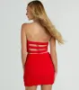 Out For The Night Strapless Strappy Crop Top sold by Windsor