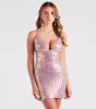 Perfect Stripes Sequin Party Dress sold by Windsor