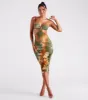 Summer In Tie Dye Cutout Midi Dress sold by Windsor