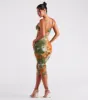 Summer In Tie Dye Cutout Midi Dress sold by Windsor