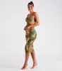 Summer In Tie Dye Cutout Midi Dress sold by Windsor