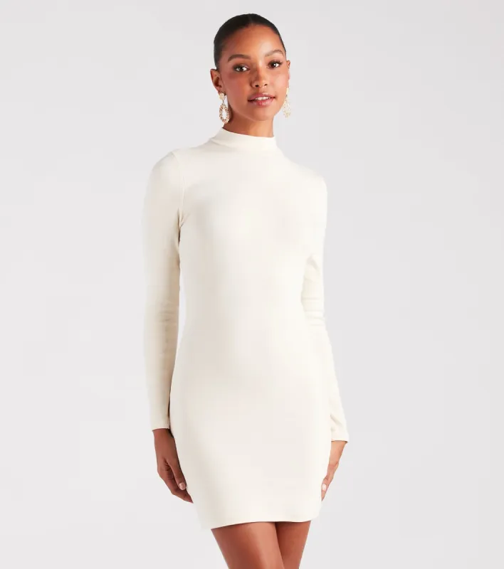 PLACEHOLDER - High Appeal Mock Neck Bodycon Mini Dress sold by Windsor