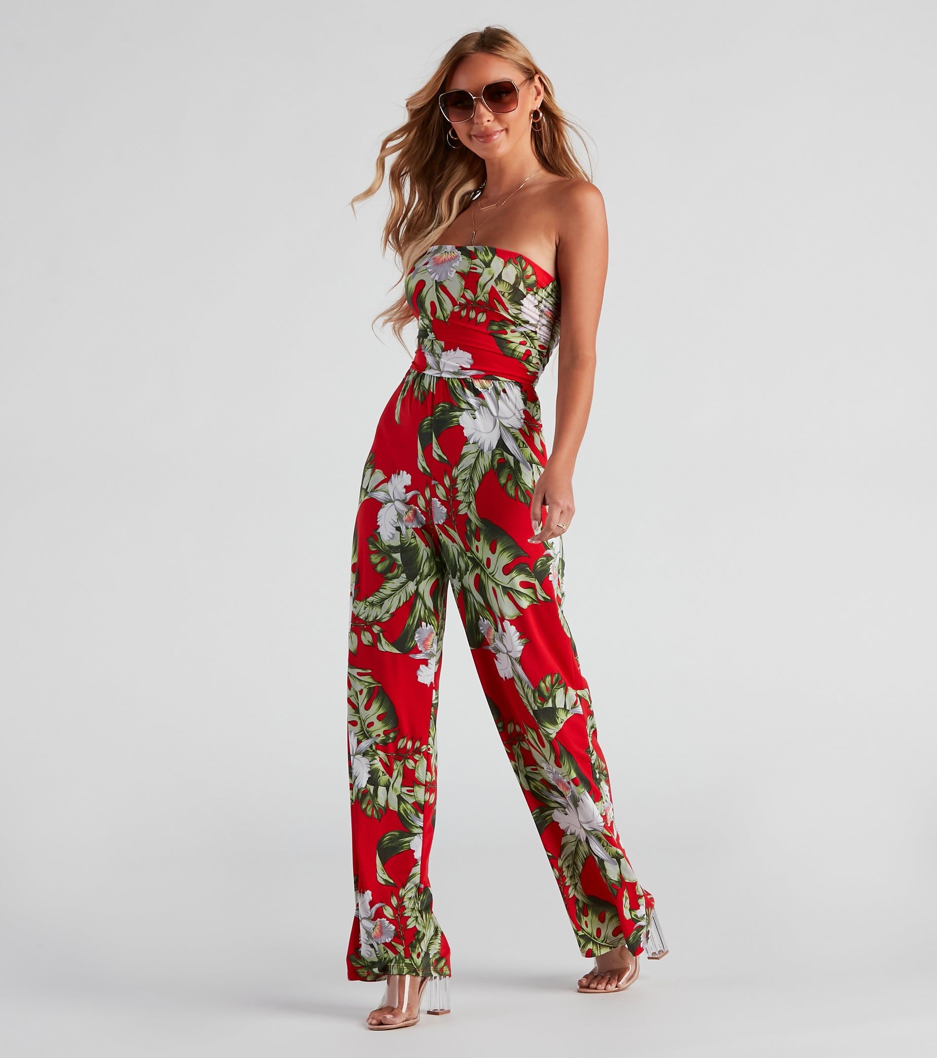 Tropical Vibes Wide Leg Jumpsuit sold by Windsor product image thumbnail 2