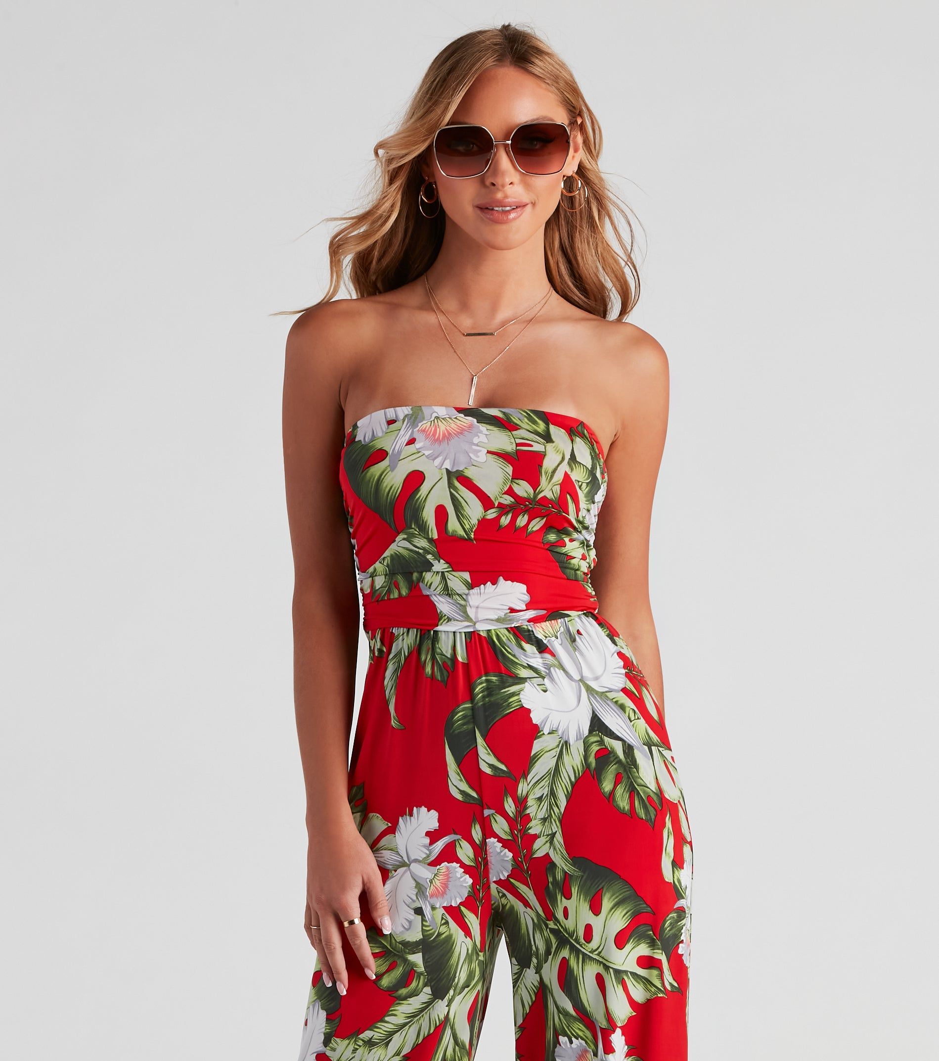 Tropical Vibes Wide Leg Jumpsuit sold by Windsor product image thumbnail 4