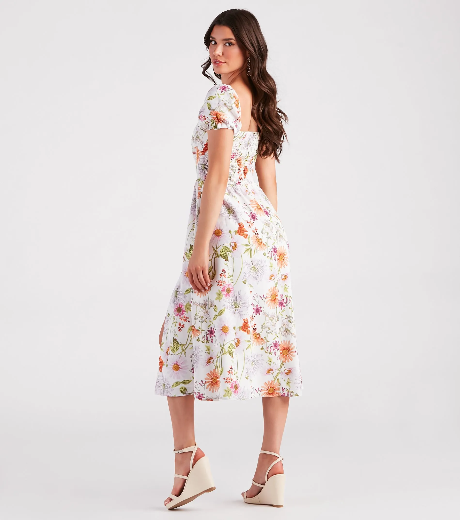Room To Grow Floral Cutout Midi Dress sold by Windsor product image thumbnail 2