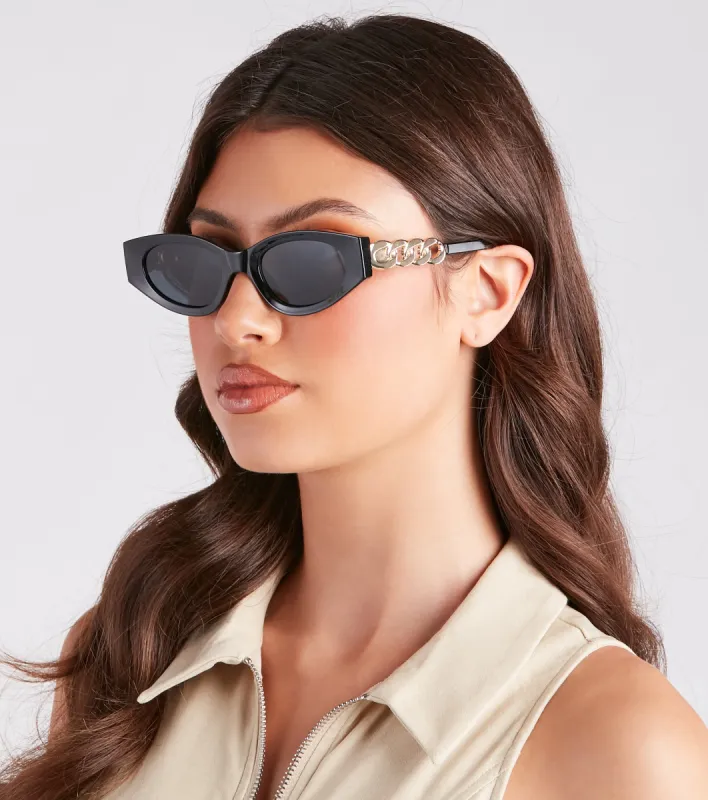 Chic Allure Geometric Cat-Eye Sunglasses sold by Windsor