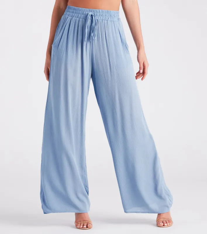 Casual Weekend Plans Wide-Leg Pants sold by Windsor