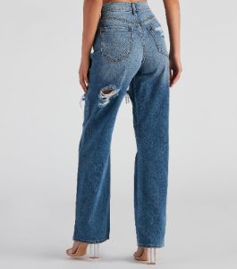 Straight Forward High Rise Boyfriend Jeans sold by Windsor