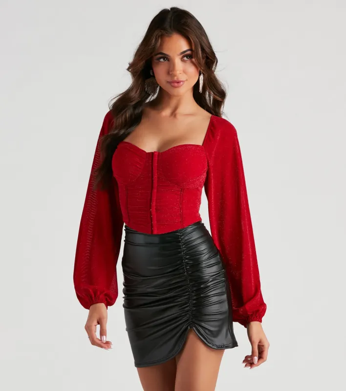 CLEARANCE - Be Mine Sparkle Knit Bustier sold by Windsor
