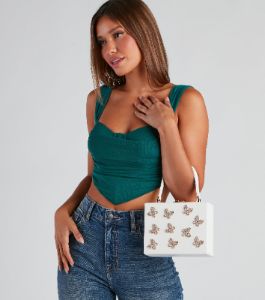 Wandering Butterfly Box Tote Bag sold by Windsor