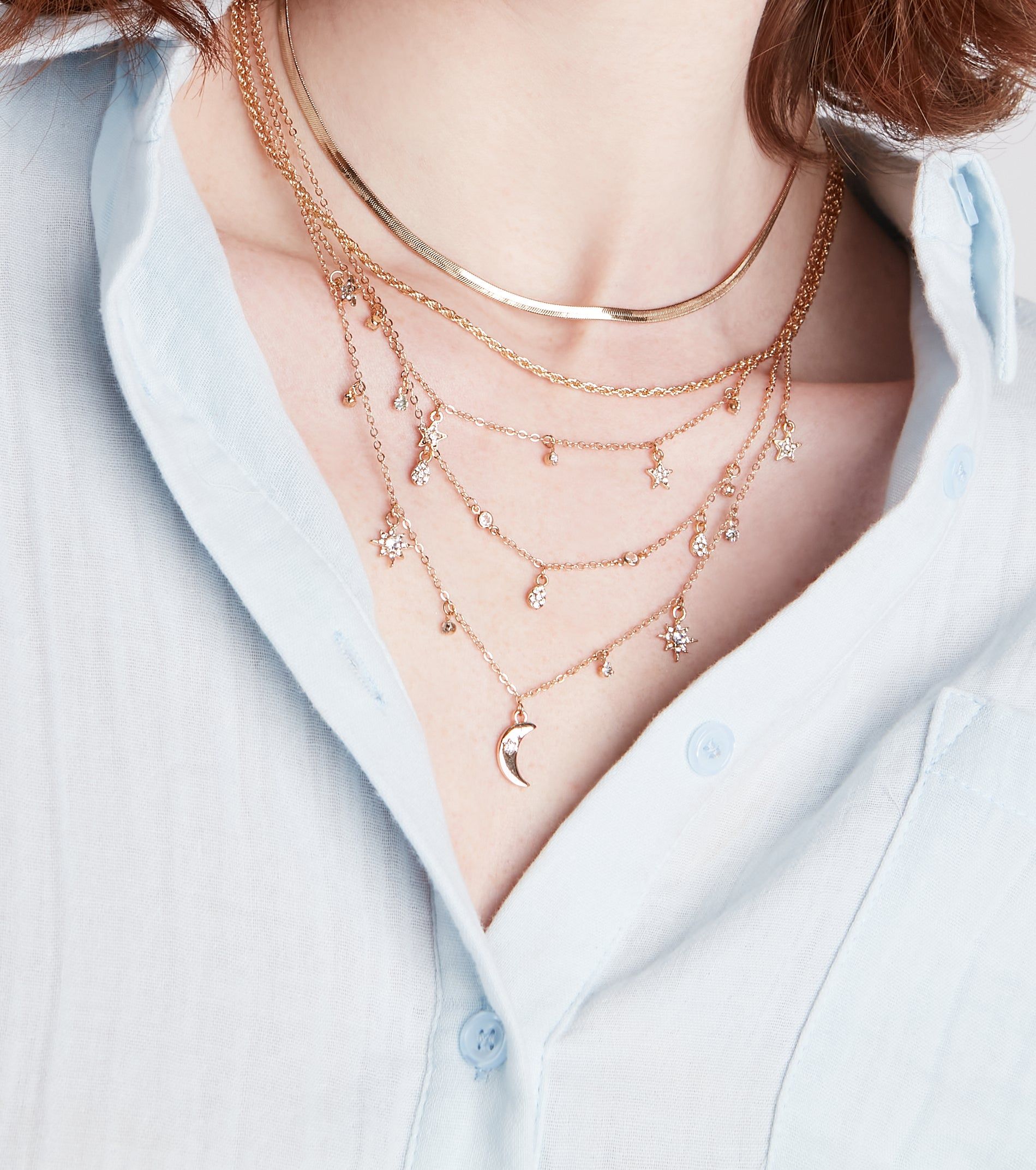 Chic Celestial Charm Necklace Set sold by Windsor