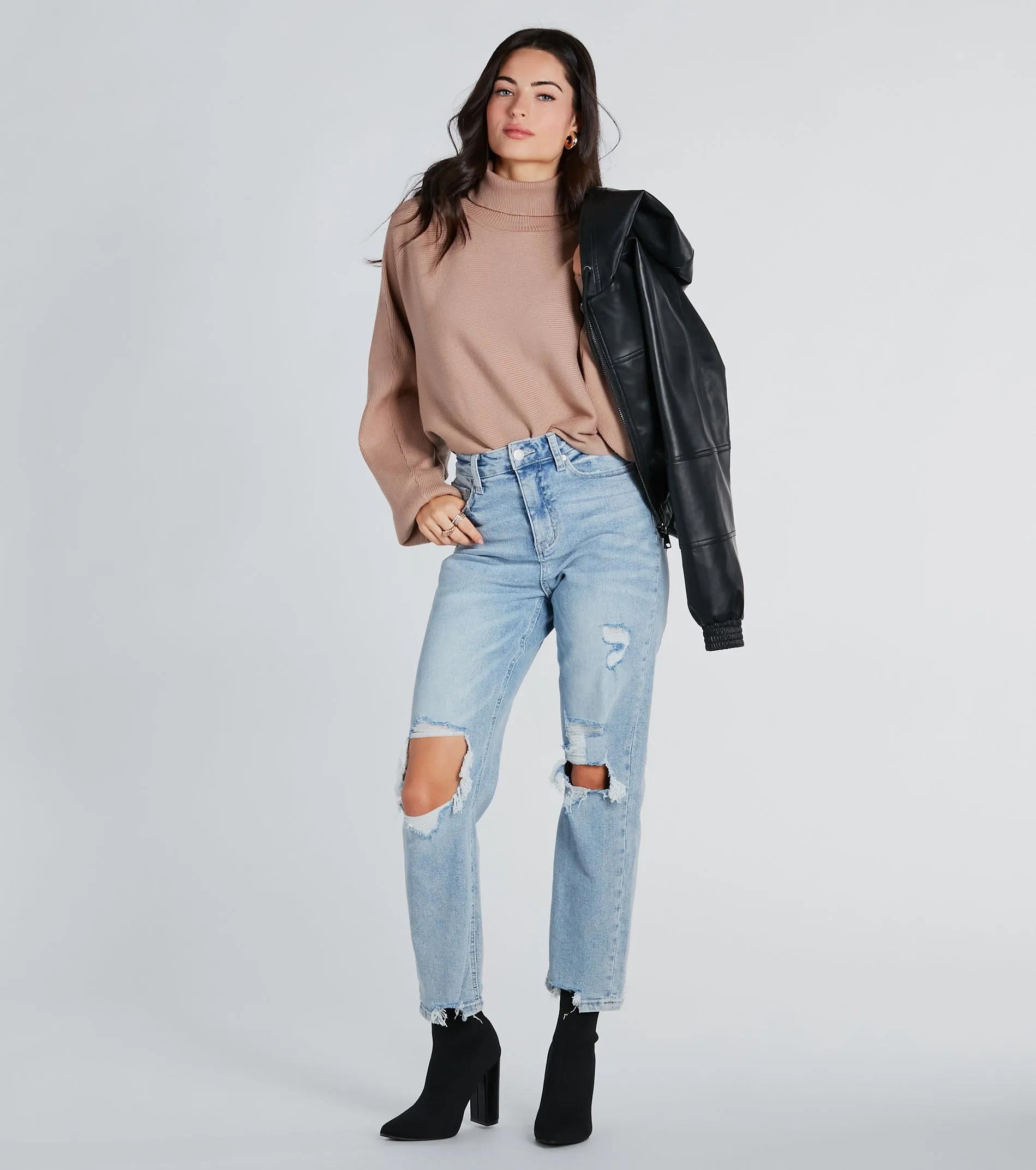Only Cozy Vibes Turtleneck Cropped Sweater sold by Windsor product image thumbnail 4