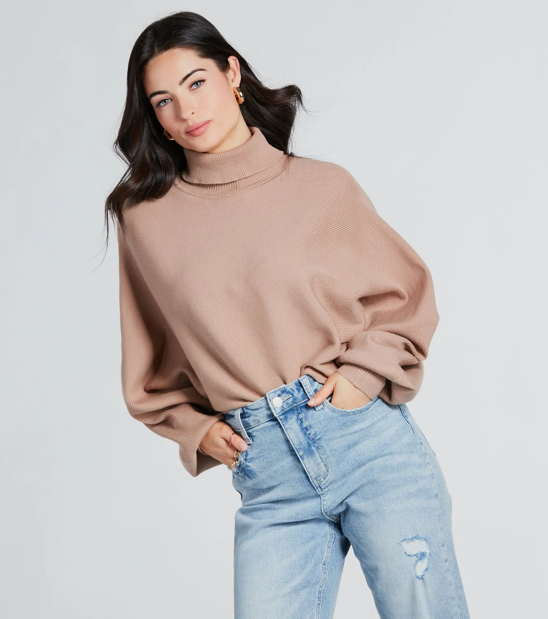 Only Cozy Vibes Turtleneck Cropped Sweater sold by Windsor