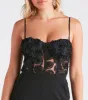 Bare Necessities Floral Applique Corset Jumpsuit sold by Windsor