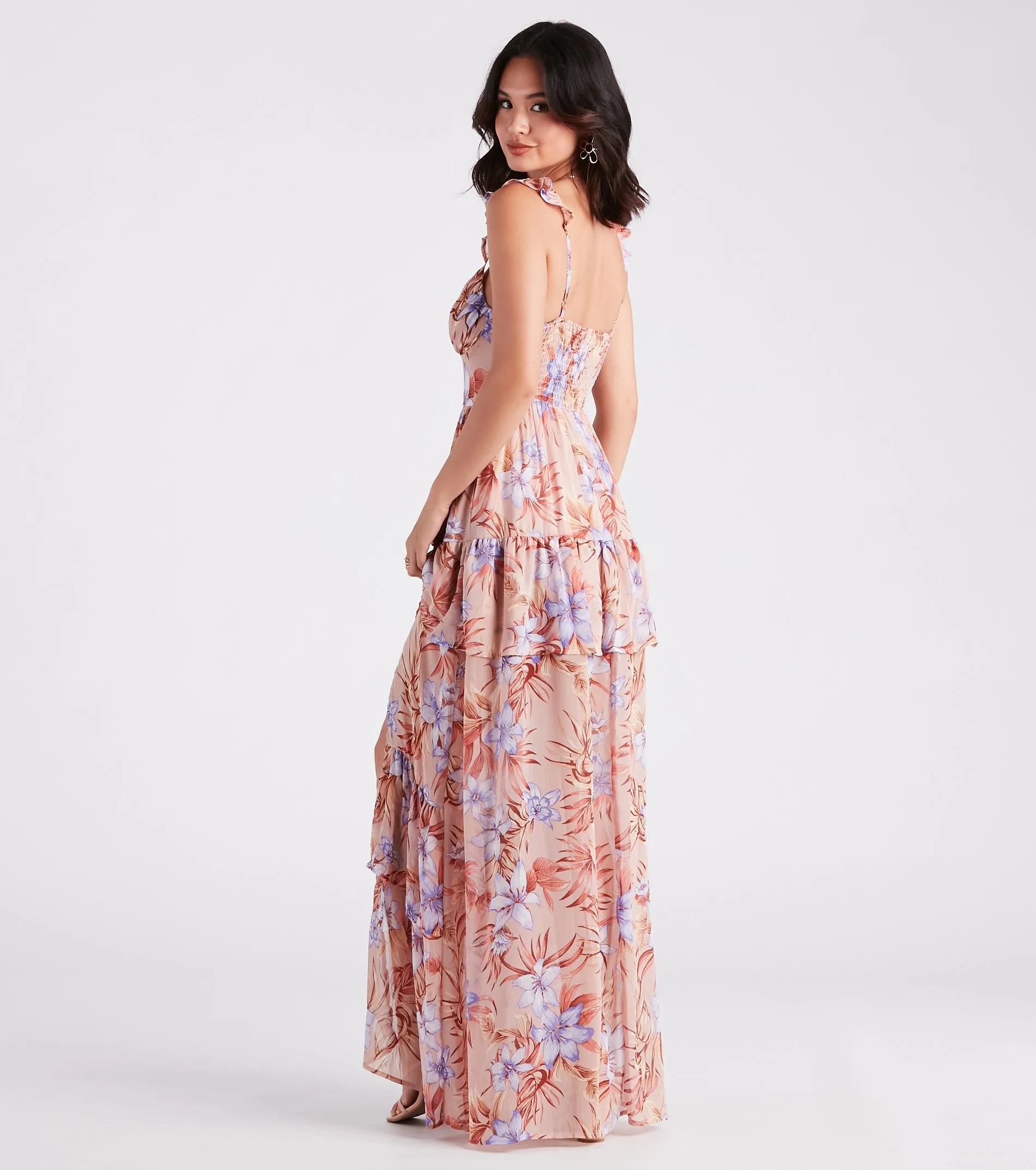 Enchanting Entrance Chiffon Floral Maxi Dress sold by Windsor product image thumbnail 2