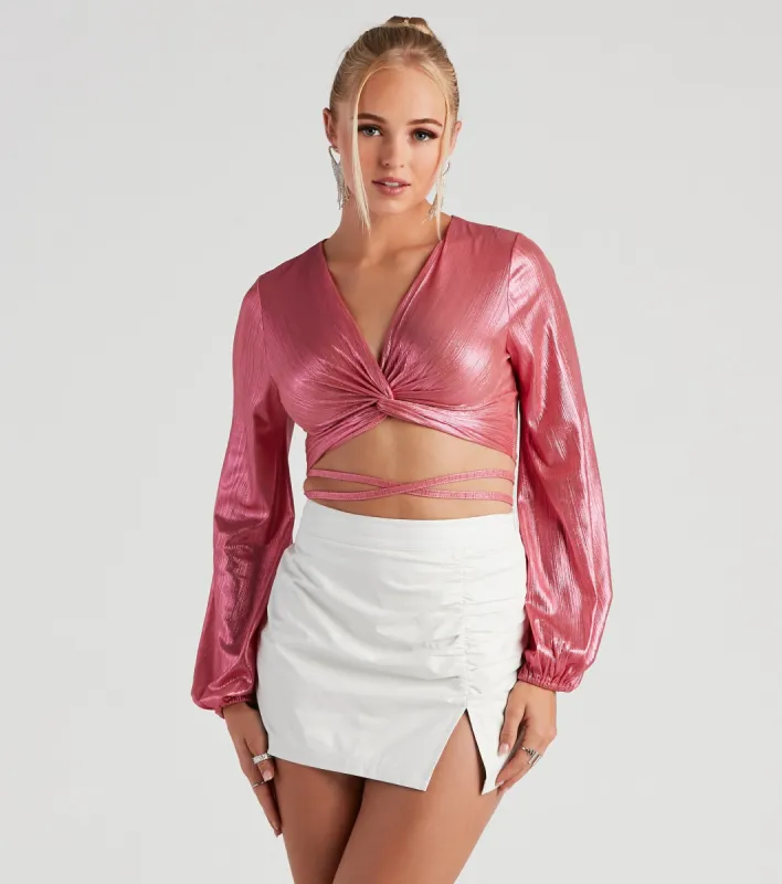 CLEARANCE - Totally Striking Twist Crop Top sold by Windsor