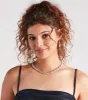 Step Up The Glam Rhinestone Necklace And Earrings Set sold by Windsor