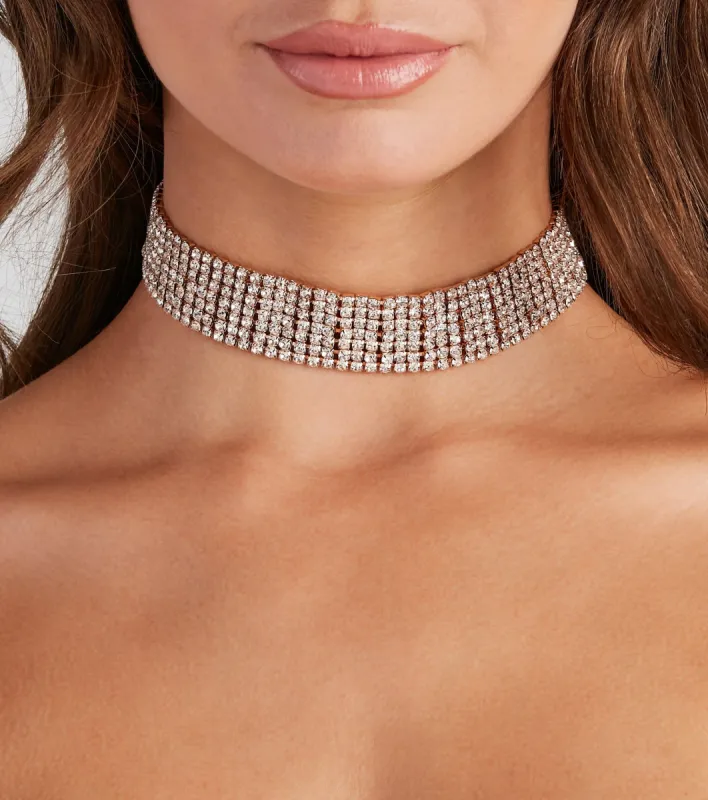 Brilliant Sparkle Rhinestone Choker sold by Windsor