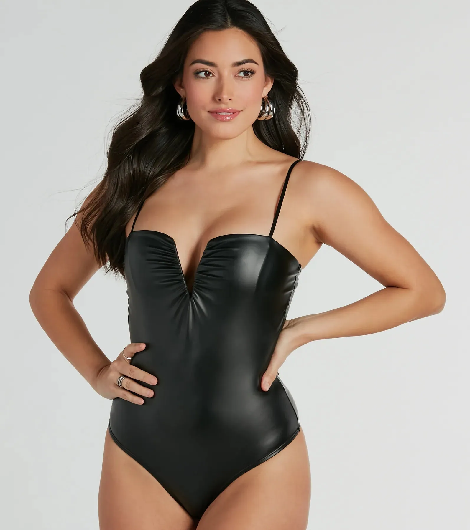 Cool Girl Certified Faux Leather Bodysuit sold by Windsor product image thumbnail 5