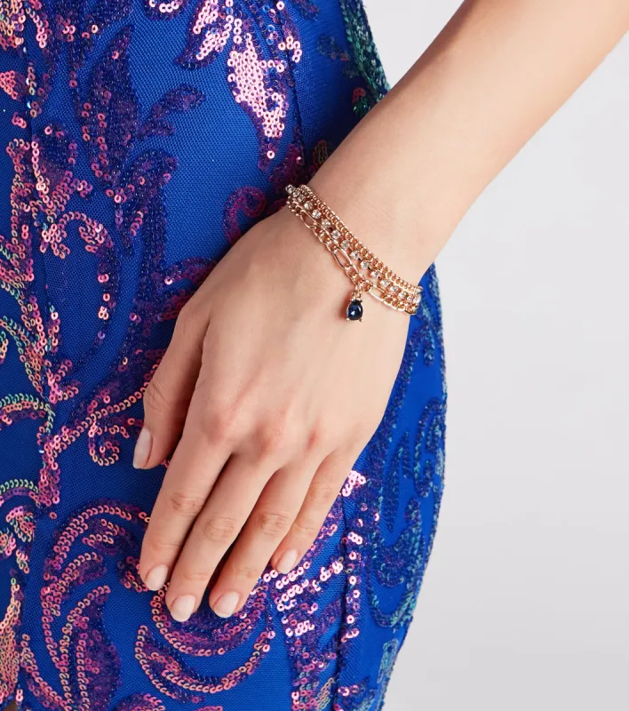 All In The Deets Gemstone Chain Bracelet sold by Windsor