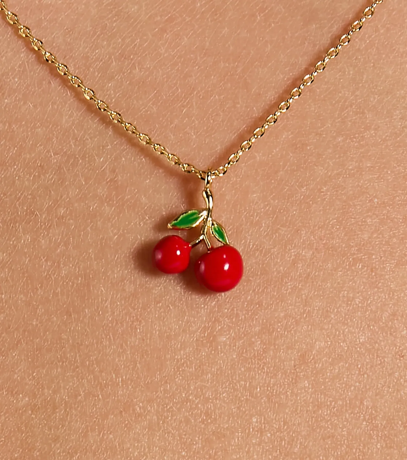 Sweet Cherry Charm Necklace sold by Windsor product image thumbnail 2