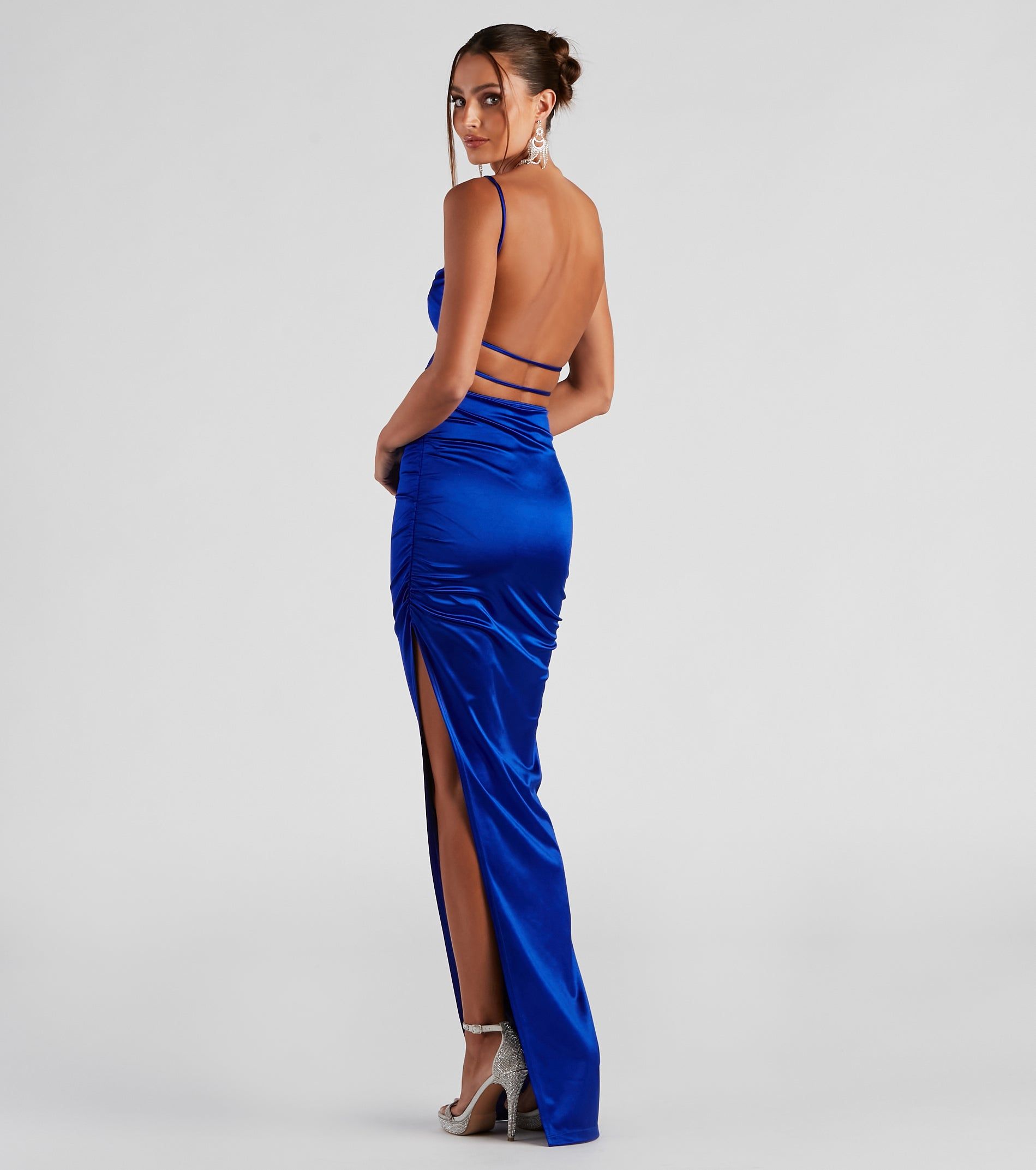 Alani Strappy Back Satin Formal Dress sold by Windsor product image thumbnail 2