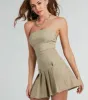 CLEARANCE - Preppy Posh Strapless A-Line Pleated Mini Dress sold by Windsor