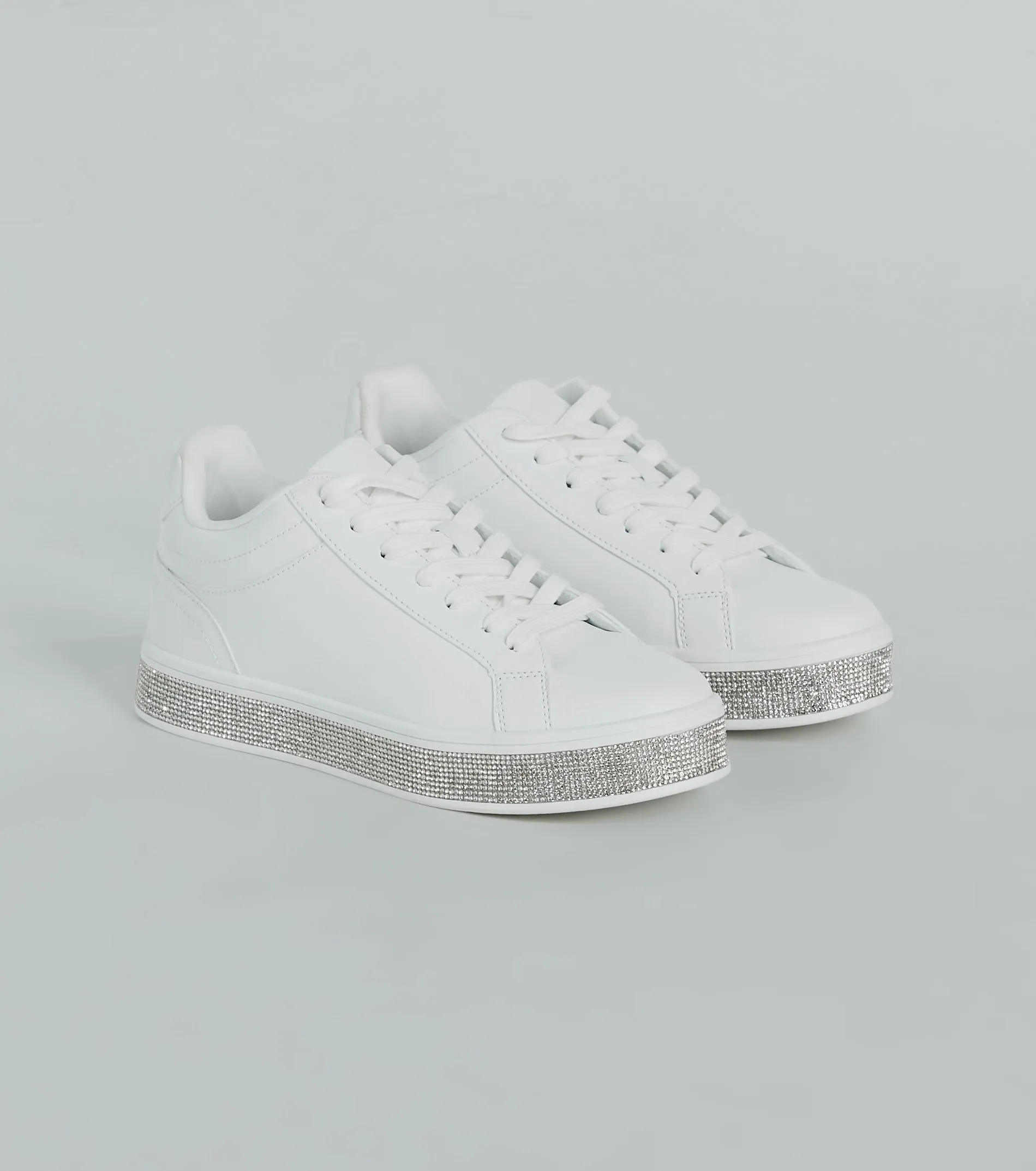 Playful Shimmer Rhinestone Trim Platform Sneakers sold by Windsor product image thumbnail 5