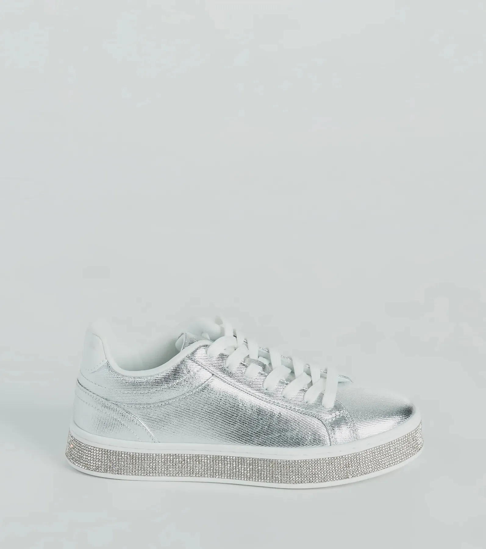 Playful Shimmer Rhinestone Trim Platform Sneakers sold by Windsor product image thumbnail 2