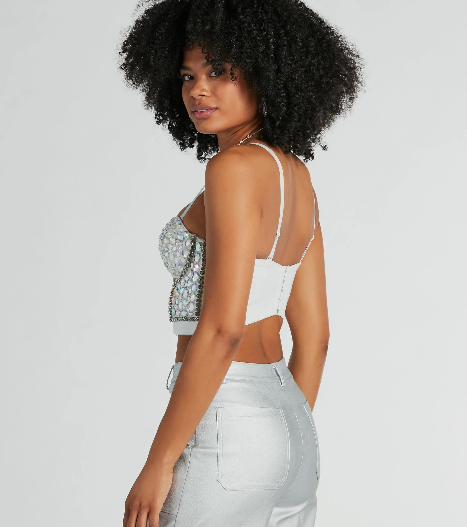 Magnificent Glamour Rhinestone Bustier sold by Windsor product image thumbnail 3