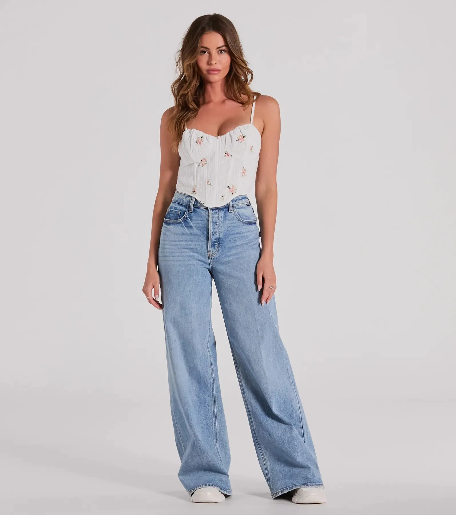 Delicate Excellence Floral Embroidered Crop Bustier sold by Windsor product image thumbnail 3