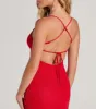 Ariyah Lace-Up Mermaid Glitter Mesh Formal Dress sold by Windsor