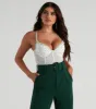 CLEARANCE - Party Time Rhinestone And Pearl Corset Top sold by Windsor
