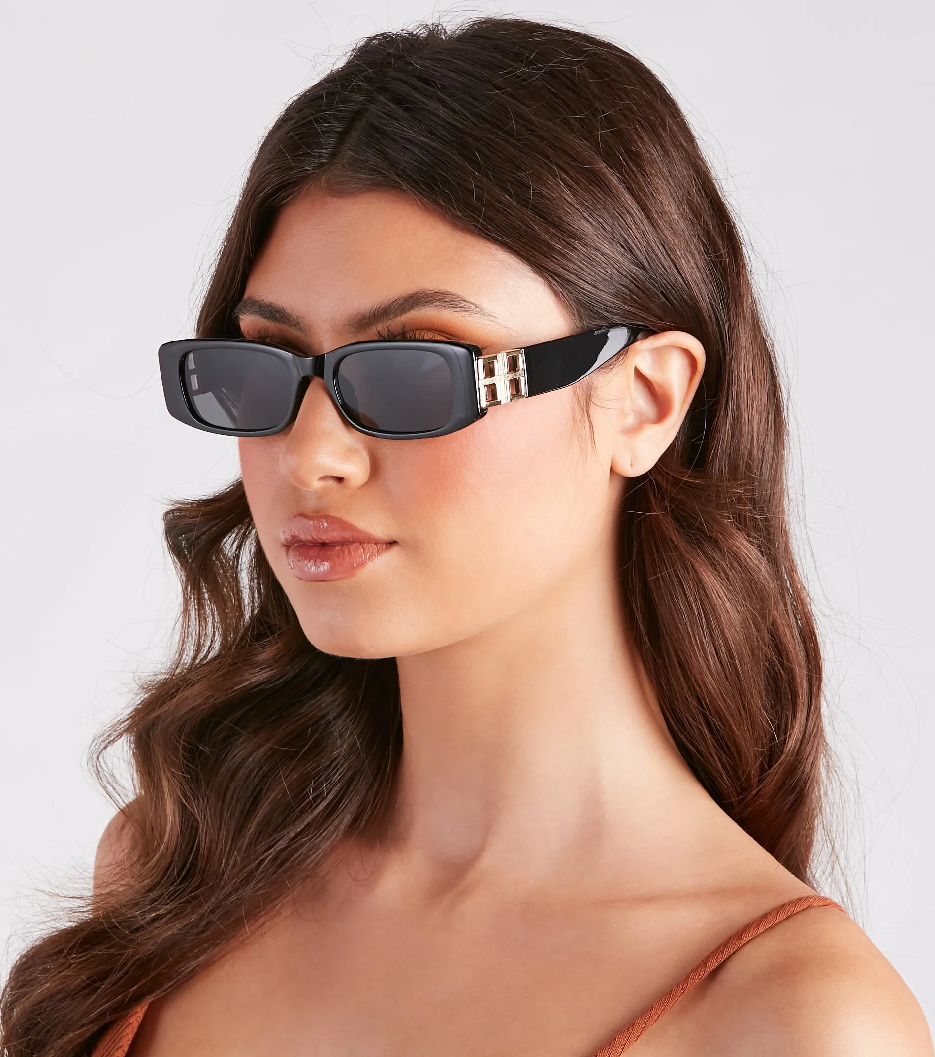 Ultra-Chic Small Rectangular Frame Sunglasses sold by Windsor