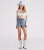 Glitzy Muse Rhinestone Fishnet Crop Top sold by Windsor