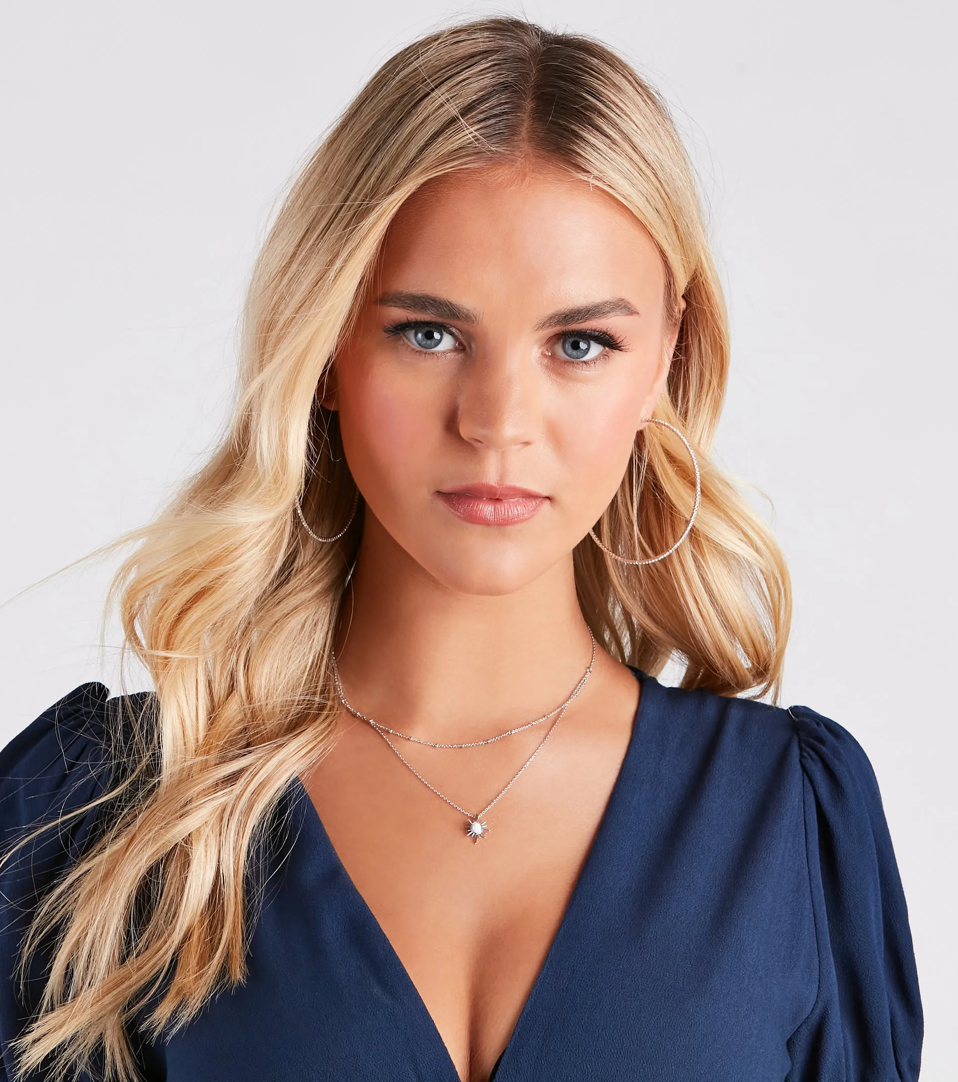 Dainty Chic Shine Layered Star Charm Necklace sold by Windsor product image thumbnail 2