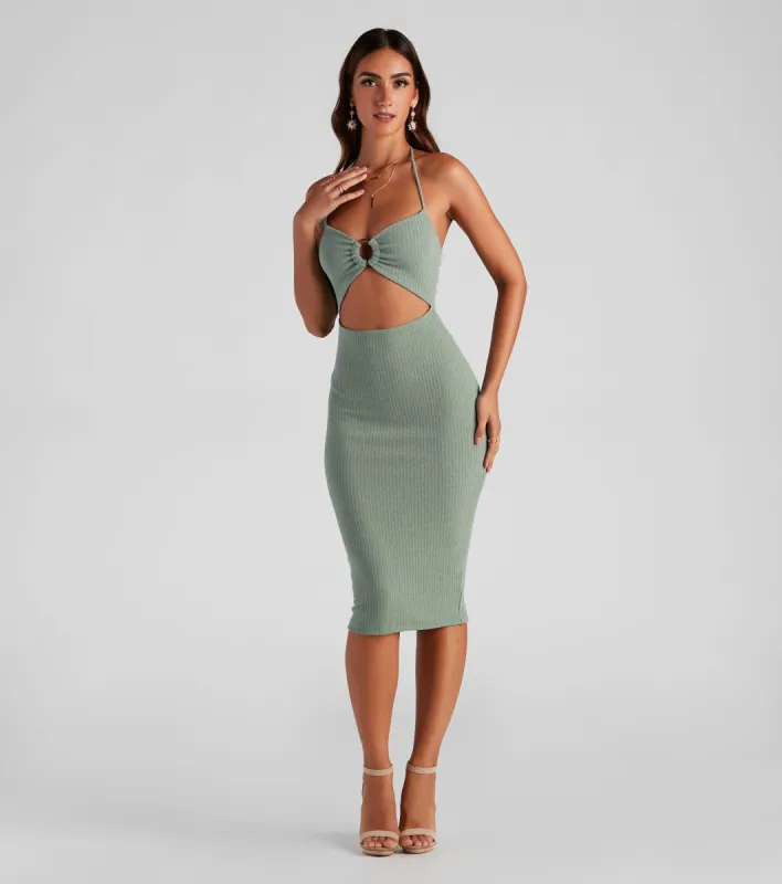 Beach Beauty Halter O-Ring Dress sold by Windsor