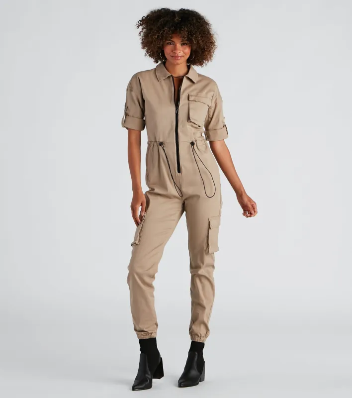 Next Stop Utility Jogger Jumpsuit sold by Windsor