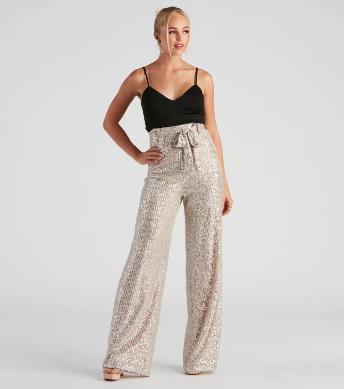 CLEARANCE - Step Up The Sparkle Sequin Jumpsuit sold by Windsor