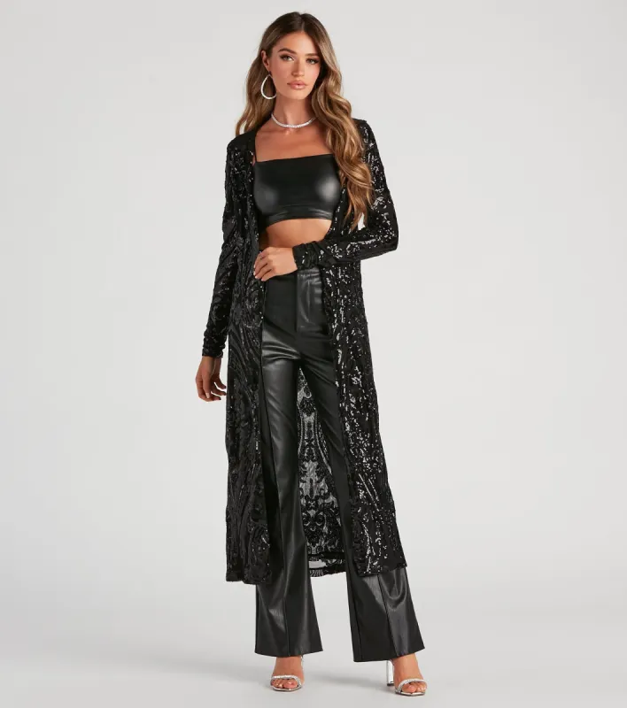 Dazzling Affair Sequin Mesh Duster sold by Windsor